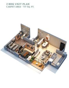 Image of 410 Sq.ft 1 BHK Apartment / Flat for sale in Om Sai Kripa Ressidency, Vikhroli East, Mumbai for Rs. 7490000