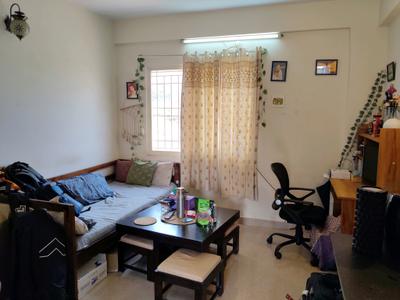 Living Room Image of 750 Sq.ft 1 BHK Independent House for rent in Domlur Layout Bengaluru for Rs. 27000