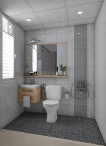 Bathroom Image of 730 Sq.ft 2 BHK Apartment / Flat for sale in Mahindra Happinest Kalyan Project B, Bhiwandi Thane for Rs. 5775000