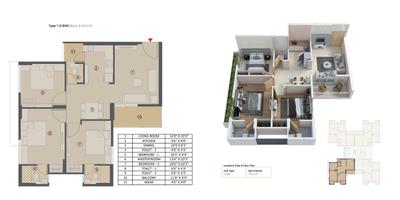 Image of 1400 Sq.ft 3 BHK Apartment / Flat for sale in Pacifica Amara, Sanathal, Ahmedabad for Rs. 6500000