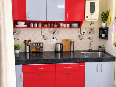 Kitchen Image of 645 Sq.ft 2 BHK Apartment / Flat for sale in Real Avani Homes, Sukhdeopura Nohara Jaipur for Rs. 3700000