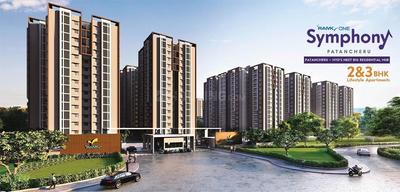 Image of 1410 Sq.ft 3 BHK Apartment / Flat for sale in Ramky One Symphony, Patancheru, Sangareddy for Rs. 11000000