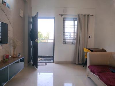 Living Room Image of 650 Sq.ft 1 BHK Apartment / Flat for rent in Brookefield Bengaluru for Rs. 31000