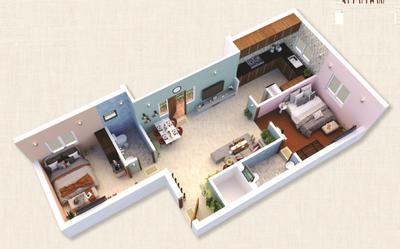 Floor Plan Image of 920 Sq.ft 2 BHK Apartment / Flat for sale in Mambakkam Chennai for Rs. 5980000