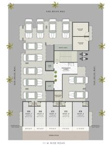 Floor Plan Image of 570 Sq.ft 1 BHK Apartment / Flat for sale in Pushpak Nagar Navi Mumbai for Rs. 3250000