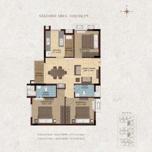 Image of 985 Sq.ft 2 BHK Apartment / Flat for sale in Lifestyle Le Palais, Moulivakkam, Chennai for Rs. 11500000