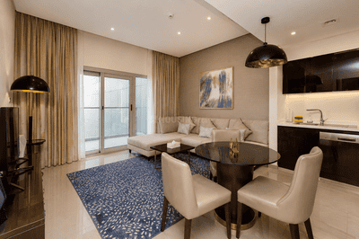 Living Room Image of 850 Sq.ft 1 BHK Apartment / Flat for sale in Damac Majestine, Business Bay Dubai for Rs. 37796512