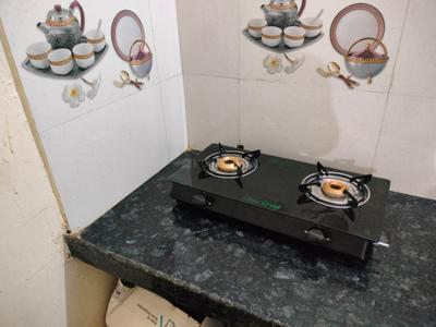 Kitchen Image of 525 Sq.ft 1 BHK Builder Floor for rent in Rabale Navi Mumbai for Rs. 25500