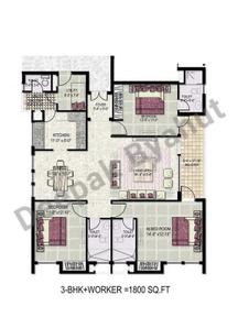 Image of 2278 Sq.ft 4 BHK Apartment / Flat for sale in Jaypee Kensington Heights, Sector 133, Noida for Rs. 23000000