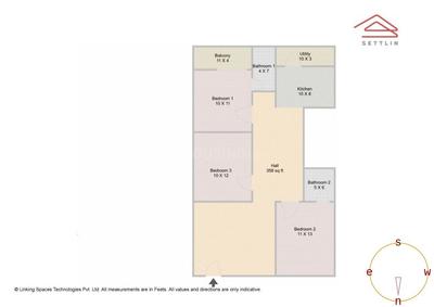 Image of 1395 Sq.ft 3 BHK Apartment / Flat for sale in Amigo Sri Sai Icon by AMIGO SHELTERS PVT. LTD., Bhoganhalli, Bengaluru for Rs. 11800000