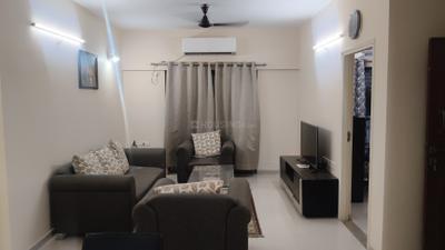 Living Room Image of 1350 Sq.ft 3 BHK Apartment / Flat for rent in Adani The Meadows, Shantigram Ahmedabad for Rs. 42000