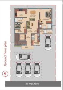 Image of 1177 Sq.ft 3 BHK Apartment / Flat for sale in Palavakkam, Sholinganallur, Chennai for Rs. 12900000
