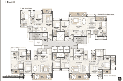 Image of 3060 Sq.ft 4 BHK Apartment / Flat for sale in Lodha Azur, Hulimavu, Bengaluru for Rs. 42400000