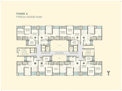 Floor Plan Image of 1035 Sq.ft 2 BHK Apartment / Flat for sale in Parth Kiona, Hinjawadi Pune for Rs. 8500000