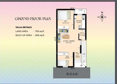 Image of 606 Sq.ft 2 BHK Villa for sale in Thirunindravur, Chennai for Rs. 2500000