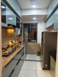 Kitchen Image of 850 Sq.ft 1 BHK Apartment / Flat for rent in RRG HR Evernest, Ghuma Ahmedabad for Rs. 30000