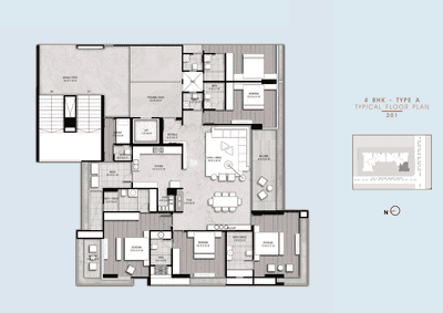 Image of 4646 Sq.ft 4 BHK Apartment / Flat for sale in Aaron Elinor 108, Thaltej, Ahmedabad for Rs. 44700000