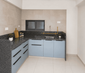Kitchen Image of 1575 Sq.ft 3 BHK Apartment / Flat for sale in Ratnamani Trident Elanzza, Vaishno Devi Circle Ahmedabad for Rs. 8350000