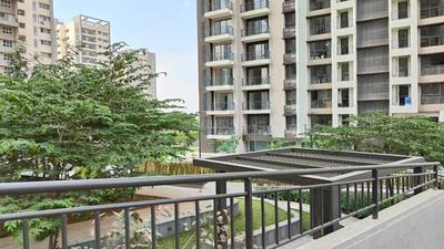 Balcony Image of 650 Sq.ft 1 BHK Apartment / Flat for rent in Shedung Navi Mumbai for Rs. 13000