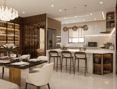 Kitchen Image of 2025 Sq.ft 3 BHK Apartment / Flat for sale in Pratap Nagar Udaipur for Rs. 12900000