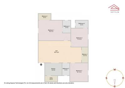 Image of 1685 Sq.ft 3 BHK Apartment / Flat for sale in Ashrith Aspire by Ashrith Shelters Pvt Ltd, Bommanahalli, Bengaluru for Rs. 12500000