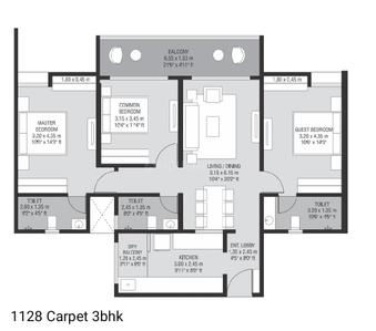 Image of 1190 Sq.ft 2 BHK Apartment / Flat for sale in Neco Park Central, Kharadi, Pune for Rs. 11900000