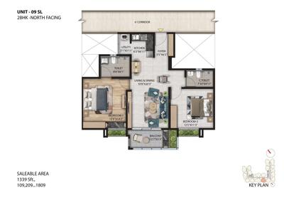 Image of 1377 Sq.ft 3.5 BHK Apartment / Flat for sale in Primus Sangama, Kumbalgodu, Bengaluru for Rs. 15400000