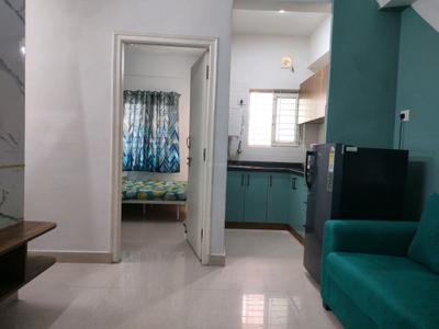 Living Room Image of 450 Sq.ft 1 BHK Apartment / Flat for rent in Marathahalli Bengaluru for Rs. 24000