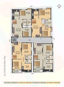 Image of 824 Sq.ft 2 BHK Apartment / Flat for sale in Iyyappanthangal, Chennai for Rs. 6015000