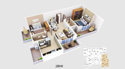Image of 1100 Sq.ft 3 BHK Apartment / Flat for sale in Suviam Pearl Phase I, Kalyan West, Kalyan for Rs. 13200000
