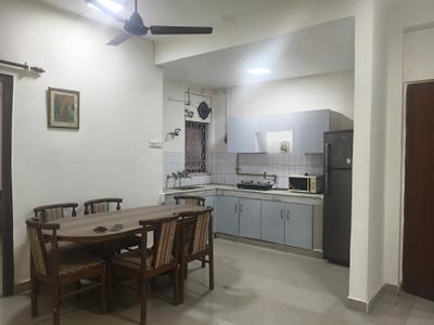 Kitchen Image of 1200 Sq.ft 3 BHK Builder Floor for rent in Gautam Nagar New Delhi for Rs. 60000