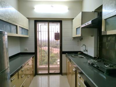 Kitchen Image of 910 Sq.ft 2 BHK Apartment / Flat for rent in Kasarvadavali Thane for Rs. 30000