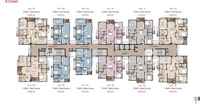 Image of 1367 Sq.ft 2 BHK Apartment / Flat for sale in Indis Viva City, Kondapur, Hyderabad for Rs. 12100000