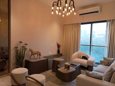 Living Room Image of 1100 Sq.ft 3 BHK Apartment / Flat for rent in Adani Ten BKC, Bandra East Mumbai for Rs. 200000