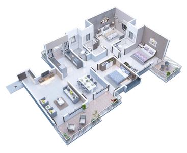 Image of 1357 Sq.ft 2 BHK Apartment / Flat for sale in Jamtha, Nagpur for Rs. 6106500