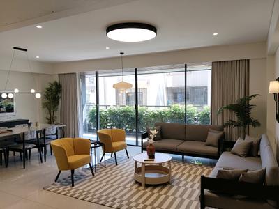 Living Room Image of 3500 Sq.ft 4 BHK Apartment / Flat for rent in Goyal Riviera Antilla, Prahlad Nagar Ahmedabad for Rs. 150000