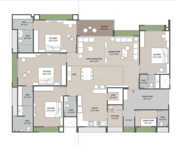 Image of 3900 Sq.ft 4 BHK Apartment / Flat for sale in Sahastra Splendora 2, Bopal, Ahmedabad for Rs. 26100000