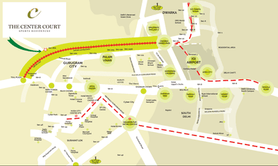 Image of 1910 Sq.ft 3 BHK Apartment / Flat for sale in The Center Court, Sector 88A, Gurgaon for Rs. 27000000
