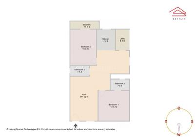 Image of 1147 Sq.ft 2 BHK Apartment / Flat for sale in Sri Krishna Excel Stone by Sri Krishna Builders And Developers, Varthur, Bengaluru for Rs. 7250000