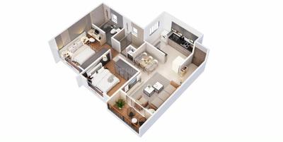 Image of 990 Sq.ft 2 BHK Apartment / Flat for sale in Swamiraj Swami Kedar, Yewalewadi, Pune for Rs. 5800000