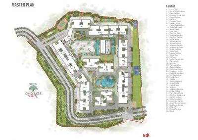Image of 1200 Sq.ft 3 BHK Apartment / Flat for sale in Evergreen Prestige Raintree Park, Whitefield, Bengaluru for Rs. 23000000