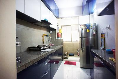 Kitchen Image of 1200 Sq.ft 2 BHK Apartment / Flat for rent in Zaveri Greens, Ghuma Ahmedabad for Rs. 22000