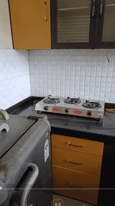 Kitchen Image of 570 Sq.ft 1 BHK Apartment / Flat for rent in Rosa Elite, Thane West Thane for Rs. 16000