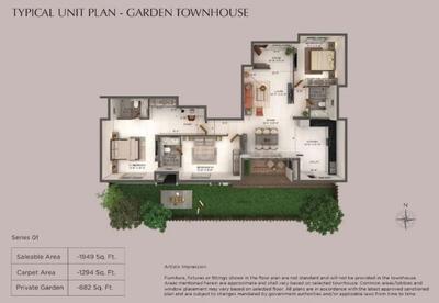 Image of 1460 Sq.ft 3 BHK Villa for sale in Provident Deansgate, Kempalingapura, Bengaluru for Rs. 25000000