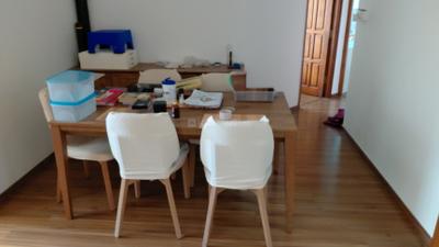 Dining Area Image of 1499 Sq.ft 3 BHK Apartment / Flat for rent in Hoysala Infantry Towers, Sanjaynagar Bengaluru for Rs. 71000
