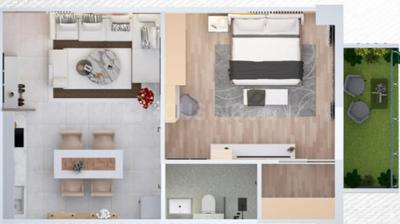 Image of 737 Sq.ft 1 RK Apartment / Flat for sale in Infinity Heights, Lalbagh, Lucknow for Rs. 7742416
