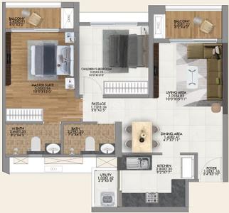 Image of 1012 Sq.ft 2 BHK Apartment / Flat for sale in Gera Hinjewadi Highland, Hinjawadi, Pune for Rs. 6900000