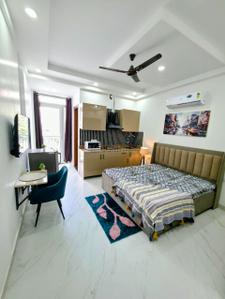 Bedroom Image of 400 Sq.ft 1 RK Builder Floor for rent in Sector 52 Gurgaon for Rs. 25000