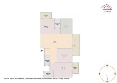 Image of 1845 Sq.ft 3 BHK Apartment / Flat for sale in Bhoomika Parijatha Lifestyle Apartments by Bhoomika Housing, Hongasandra, Bengaluru for Rs. 17000000