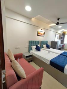 Bedroom Image of 560 Sq.ft 1 RK Apartment / Flat for rent in Okay Plus Venus, Karolan Ka Barh Jaipur for Rs. 19000